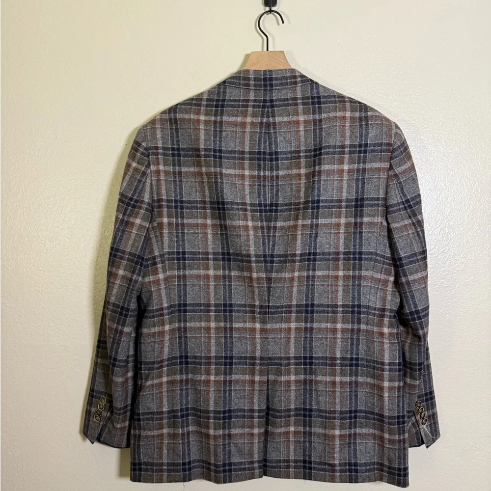 Williams & Kent Wool and‎ Silk Plaid Blazer